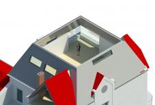 HANS STREITNER ARCHITEKTEN, HSA - HAUS 08  - 107-Dachaufbau - DACHAUFBAU - Atelier