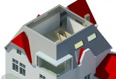 HANS STREITNER ARCHITEKTEN, HSA - HAUS 08  - 107-Dachaufbau - DACHAUFBAU - Atelier