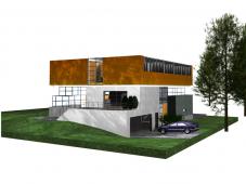 HANS STREITNER ARCHITEKTEN, HSA - HAUS 06  Villa BC, Berlin - 61-Haus - PERSPEKTIVE